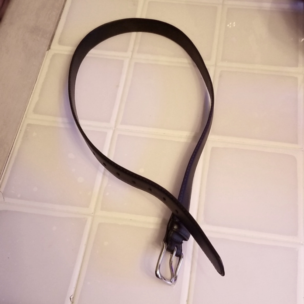 Black Leather Belt M 26-28 Synthetic
